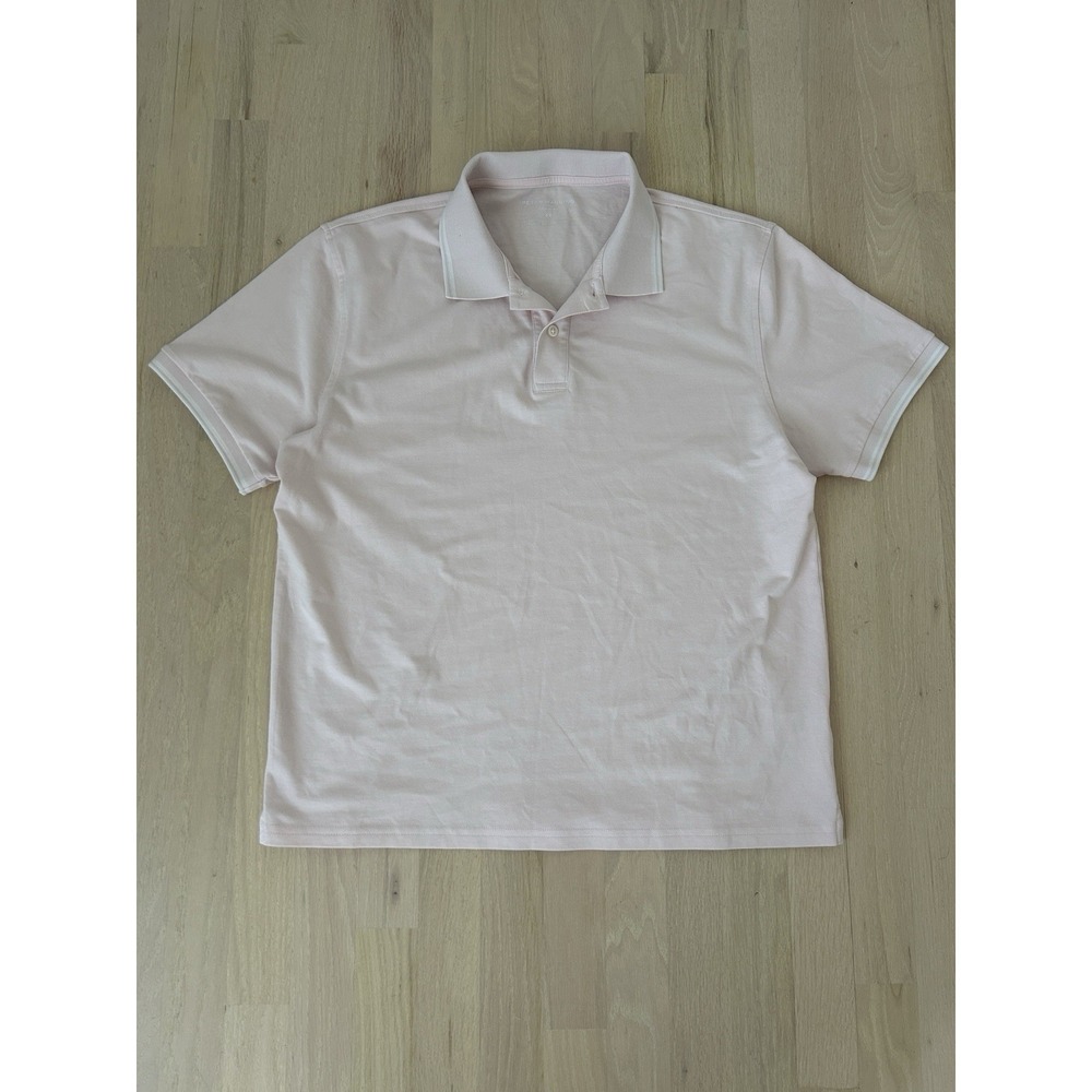 PETER MANNING Pima Cotton Stretch Blend Pink Polo Shirt Size 4x L-XL